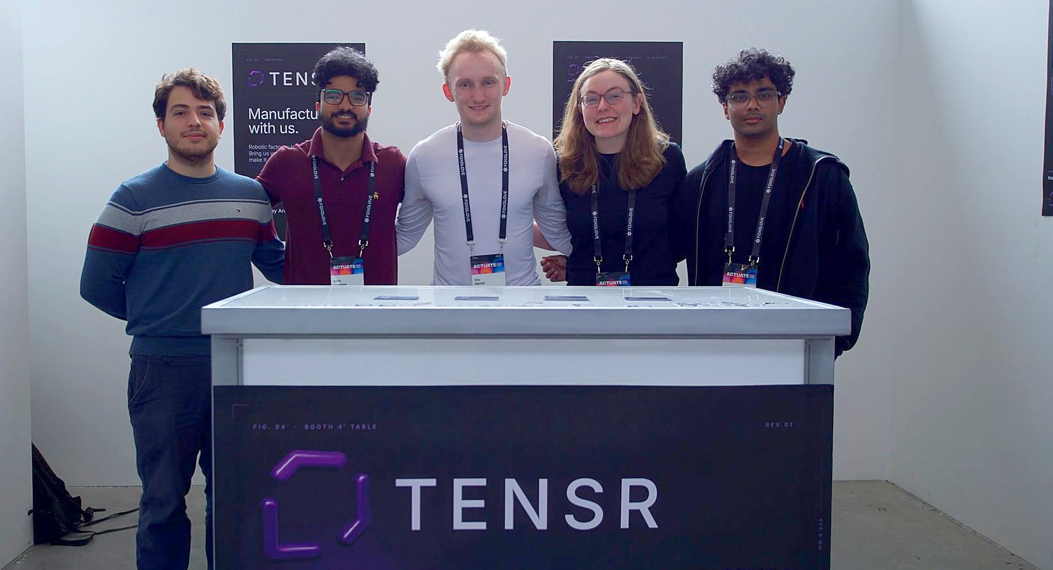 The Tensr team at their Actuate 2026 booth